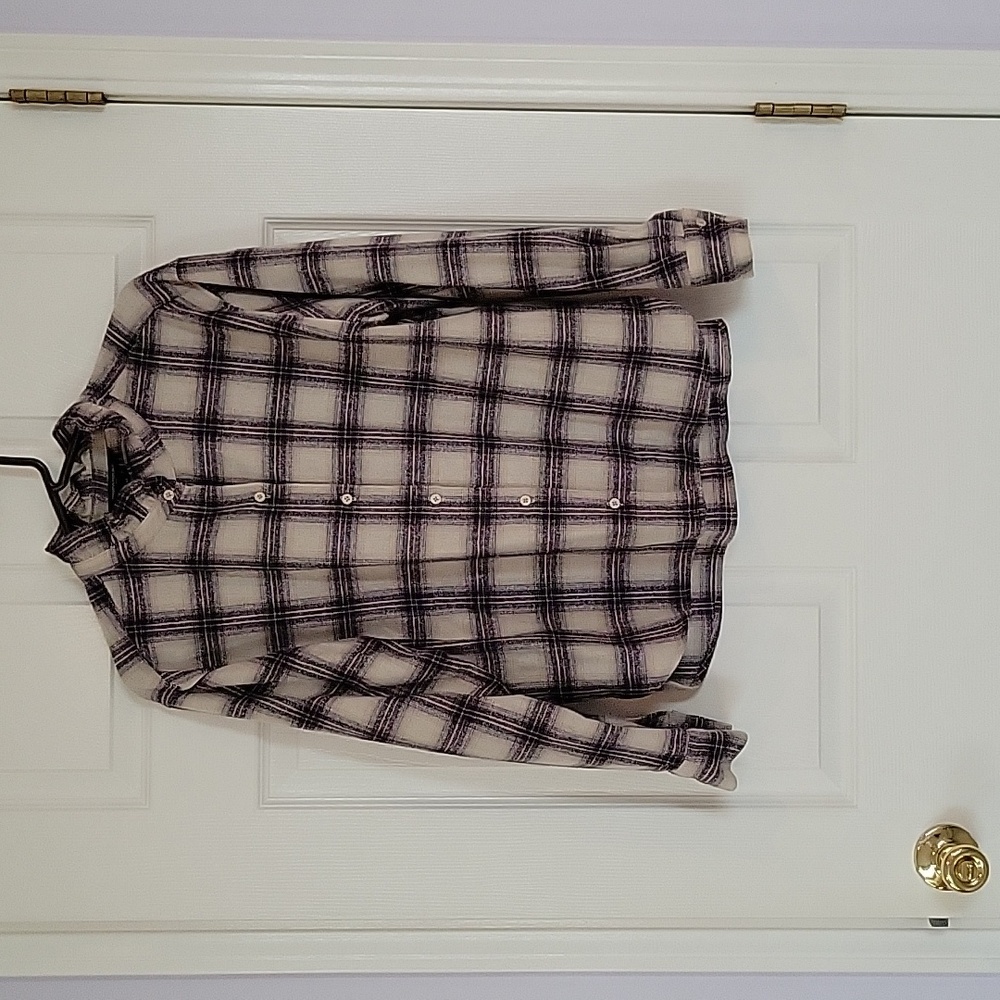 Banana Republic Women's Ruffles Flannel Blouse